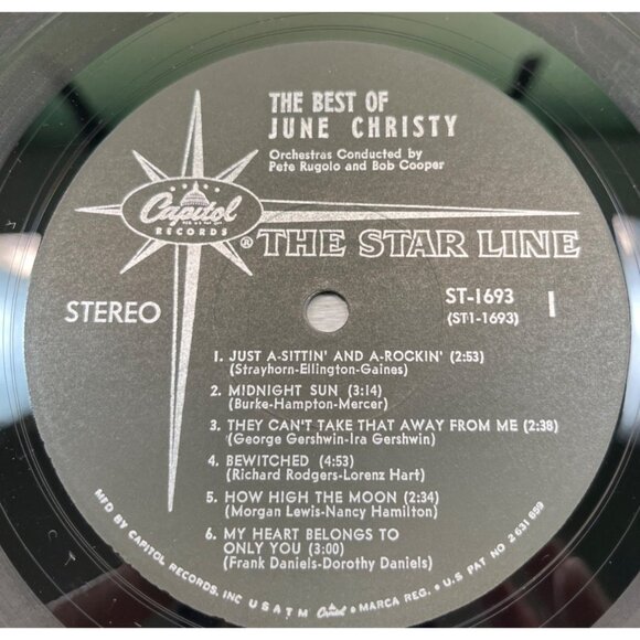 The Best Of June Christy Vinyl Record In Shrink Capitol Star Line ST-1693 LP - Picture 2 of 7